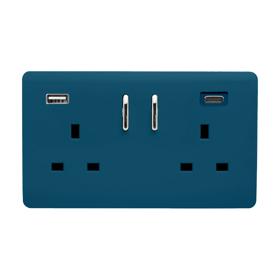 Midnight Blue Wiring Accessories Trendi Decorative Screwless